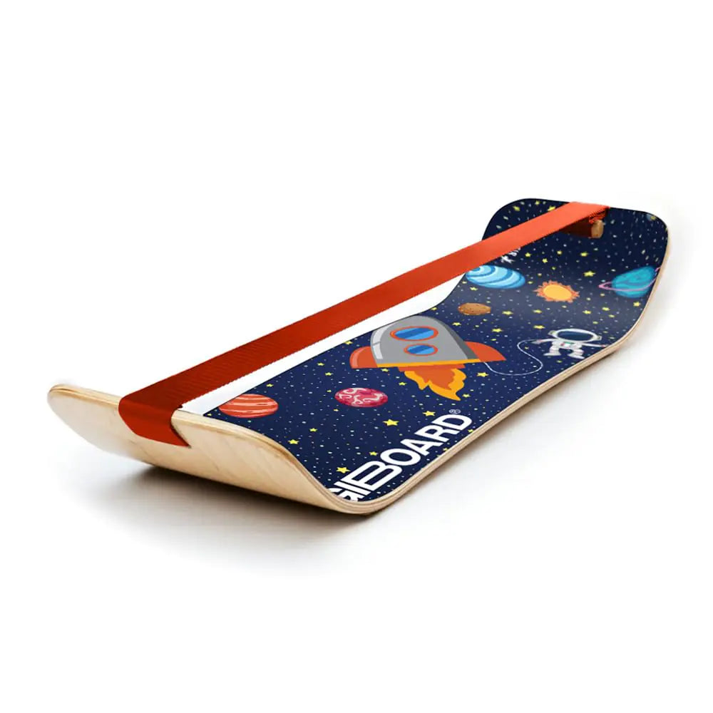 GIBBON GiBoard Balance Board for Adults & Kids - Slackline Workout Equipment Home Gym Training - Wooden Wobble Board Balance Trainer - Standing Desk Exercise - Yoga Agility Pilates Core Snowboard