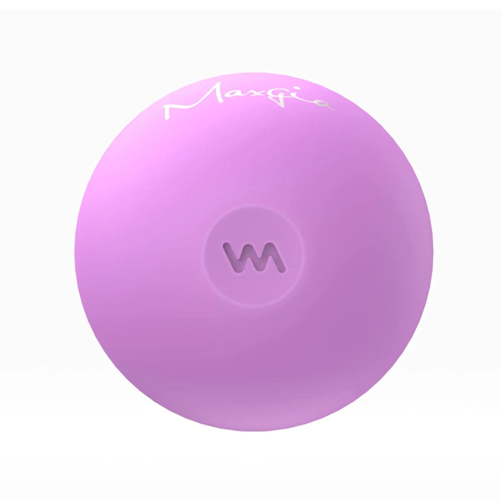 Maxgia 2" Mini Massage Ball 5 Speeds Vibrating Massage Roller Ball for Palm Hand Foot Leg Neck Back Trigger Point Muscle Therapy Ball for Myofascial Release Plantar Fasciitis Purple